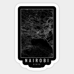 Nairobi Kenia Minimalist Map Sticker